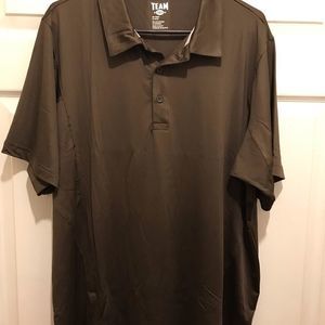 Mens Team 365 performance polo shirt in size XL and brown in color